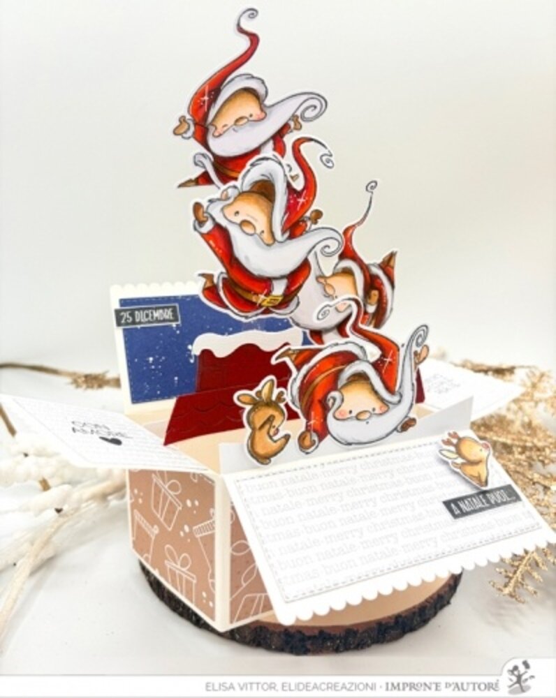 Impronte d'Autore Jumping Santa Clear Stamp (2733-CLEM-E) Impronte d'Autore Jumping Santa Clear Stamp (2733-CLEM-E)