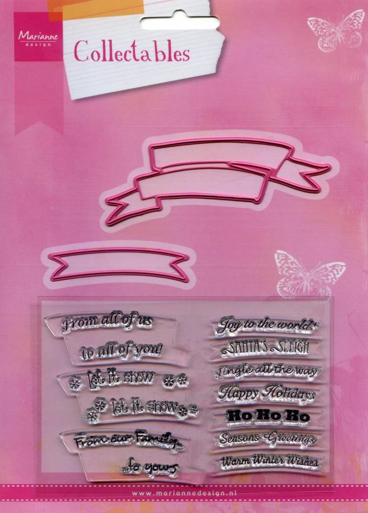 Marianne Design Collectable Banners & Text Christmas (COL1325) Marianne Design Collectable Banners & Text Christmas (COL1325)