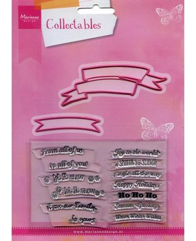 Marianne Design Collectable Banners & Text Christmas (COL1325)