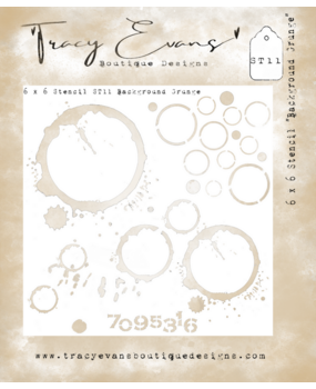 Tracy Evans Background Grunge 6x6 Inch Stencil (ST011)