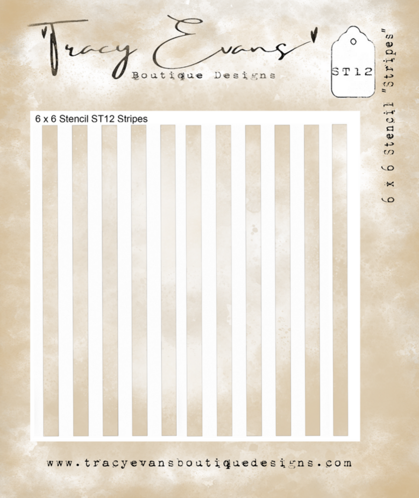 Tracy Evans Stripes 6x6 Inch Stencil (ST012) Tracy Evans Stripes 6x6 Inch Stencil (ST012)