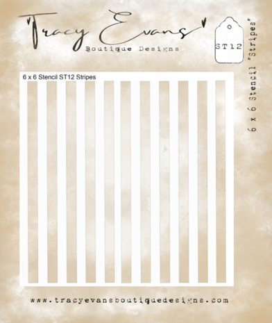 Tracy Evans Stripes 6x6 Inch Stencil (ST012) Tracy Evans Stripes 6x6 Inch Stencil (ST012)