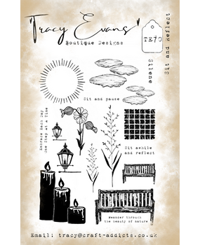 Tracy Evans Sit and Reflect A5 Clear Stamp (TE070)