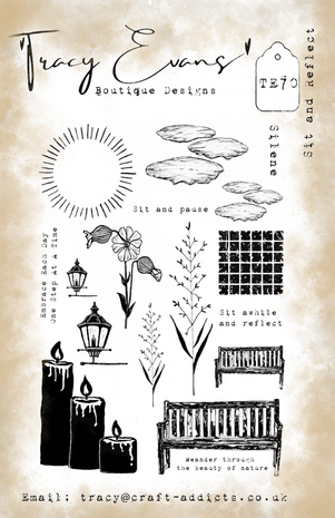Tracy Evans Sit and Reflect A5 Clear Stamp (TE070) Tracy Evans Sit and Reflect A5 Clear Stamp (TE070)