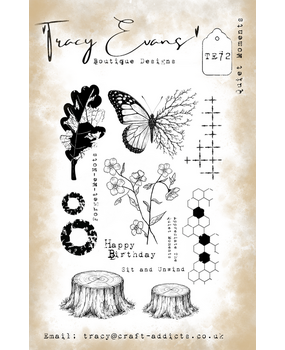 Tracy Evans Quiet Moments A5 Clear Stamp (TE072)