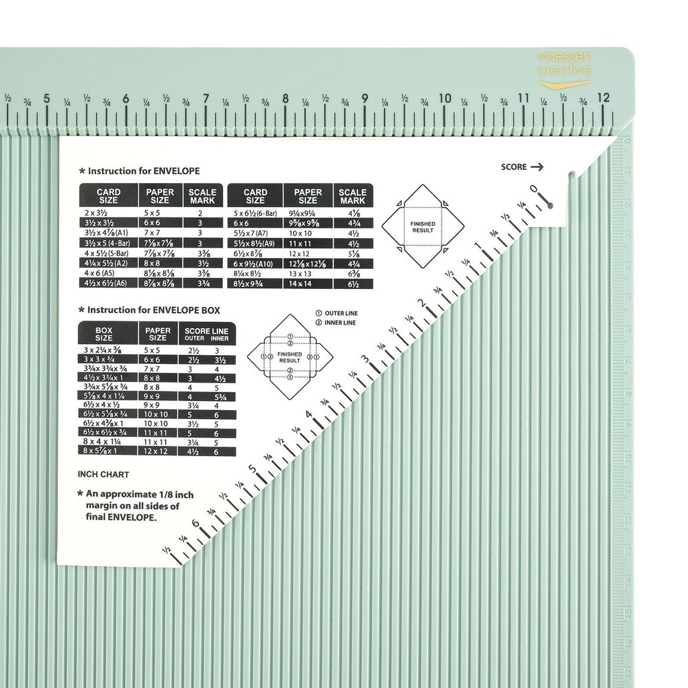 Vaessen Creative Score Easy Scoringboard 12x12 Inch Mint (2137-143)