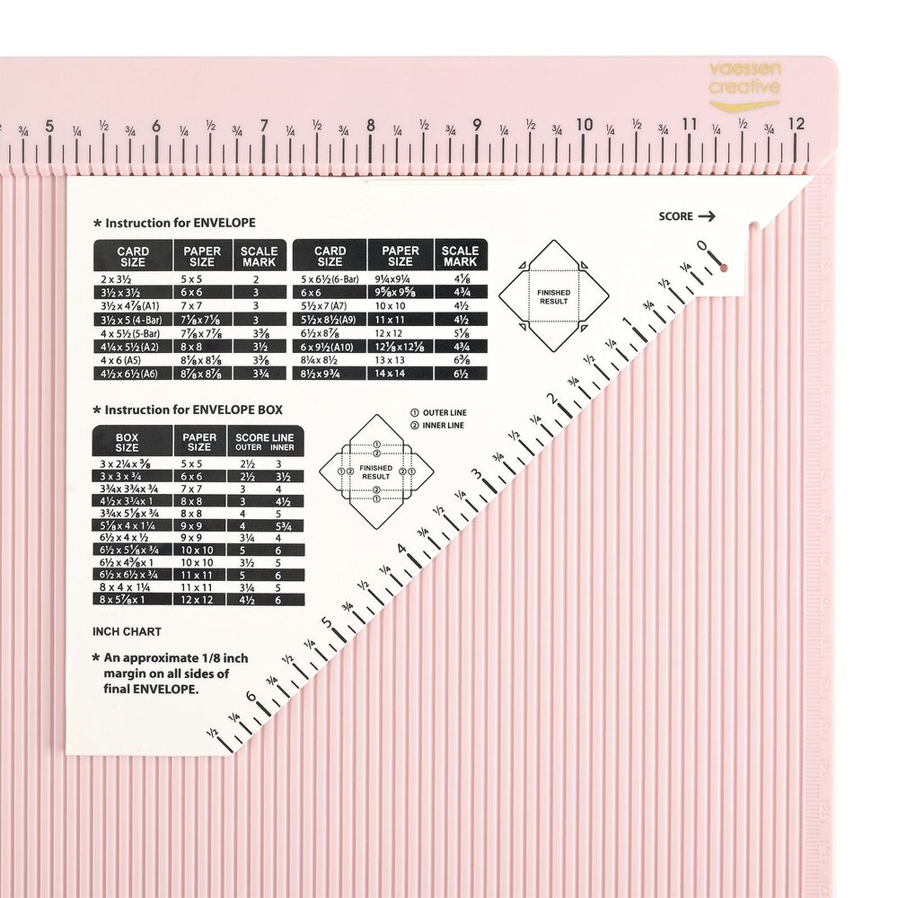 Vaessen Creative Score Easy Scoringboard 12x12 Inch Pink (2137-144)
