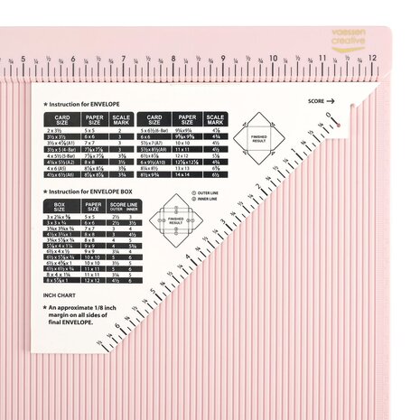 Vaessen Creative Score Easy Scoringboard 12x12 Inch Pink (2137-144)