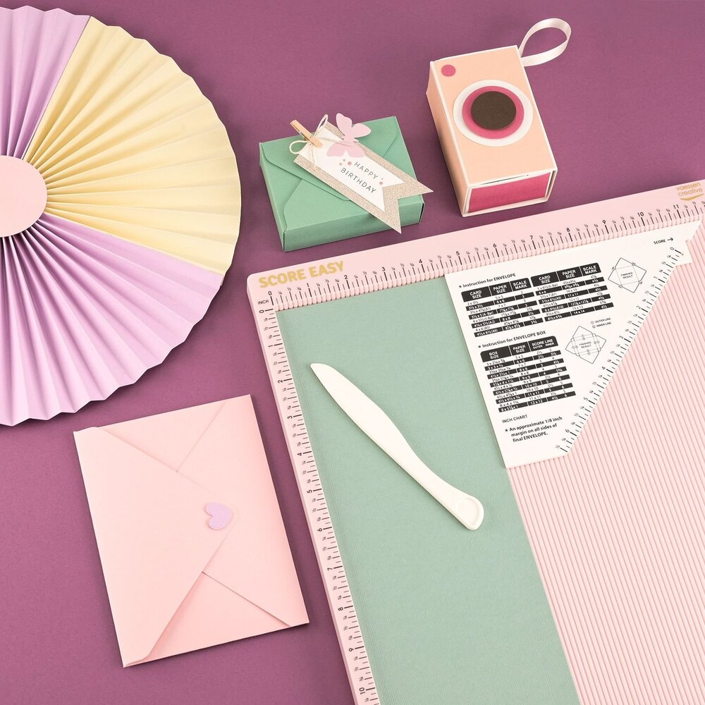 Vaessen Creative Score Easy Scoringboard 12x12 Inch Pink (2137-144)