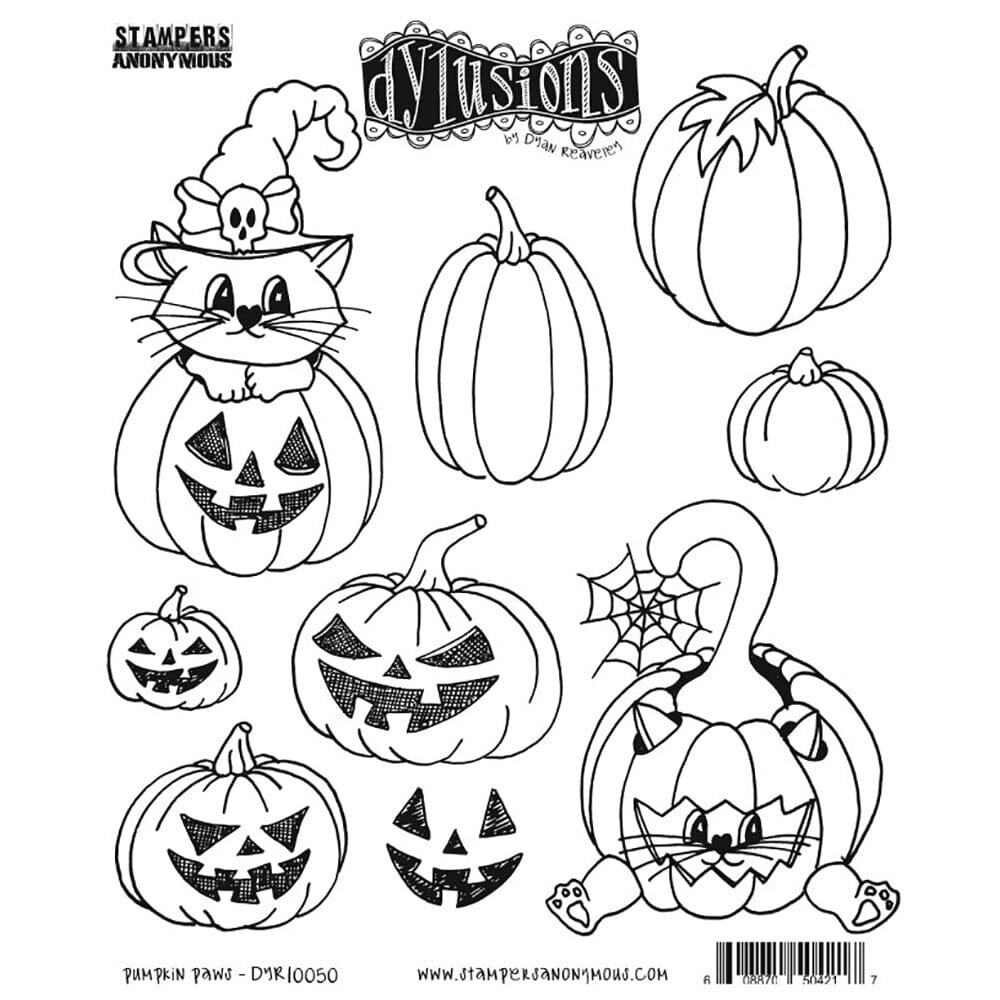 Ranger PRE-ORDER Dylusions Pumpkin Paws Cling Stamps (DYR10050) Ranger PRE-ORDER Dylusions Pumpkin Paws Cling Stamps (DYR10050)