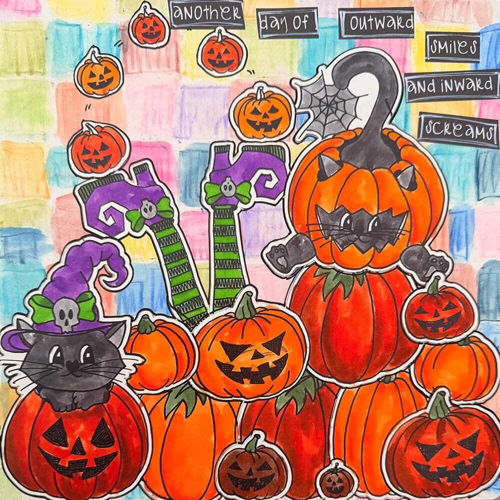 Ranger PRE-ORDER Dylusions Pumpkin Paws Cling Stamps (DYR10050) Ranger PRE-ORDER Dylusions Pumpkin Paws Cling Stamps (DYR10050)