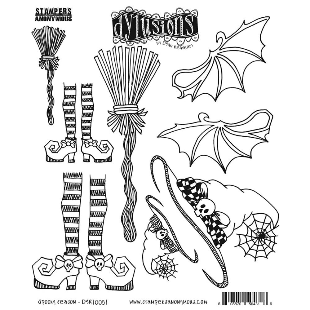 Ranger PRE-ORDER Dylusions Spooky Season Cling Stamps (DYR10051) Ranger PRE-ORDER Dylusions Spooky Season Cling Stamps (DYR10051)