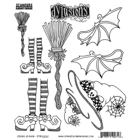 Ranger PRE-ORDER Dylusions Spooky Season Cling Stamps (DYR10051) Ranger PRE-ORDER Dylusions Spooky Season Cling Stamps (DYR10051)