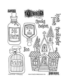 Ranger PRE-ORDER Dylusions Hocus Pocus Cling Stamps (DYR10052)