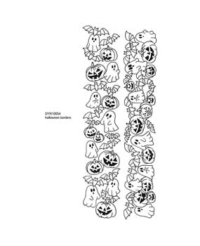 Ranger PRE-ORDER Dylusions Halloween Borders Cling Stamps (DYR10054)