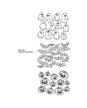 Ranger Dylusions Halloween Backgrounds Border Cling Stamps (DYR10055)
