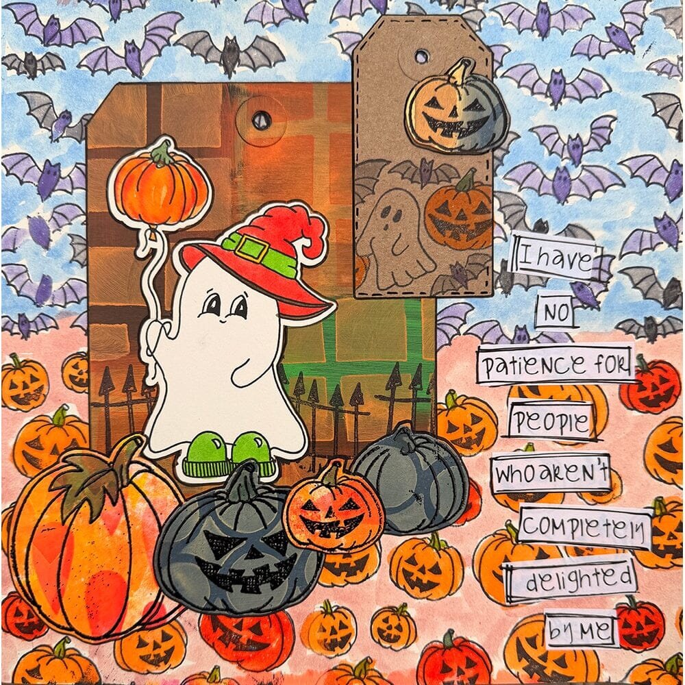 Ranger PRE-ORDER Dylusions Halloween Backgrounds Border Cling Stamps (DYR10055) Ranger PRE-ORDER Dylusions Halloween Backgrounds Border Cling Stamps (DYR10055)
