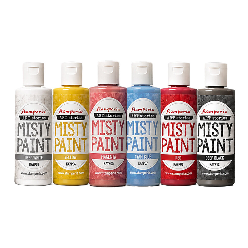 Stamperia Art Stories Misty Paint Primary Colors (KAYPX01)