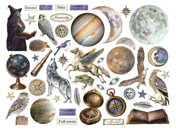 Stamperia Cosmos Die Cuts (DFLDC142) Stamperia Cosmos Die Cuts (DFLDC142)