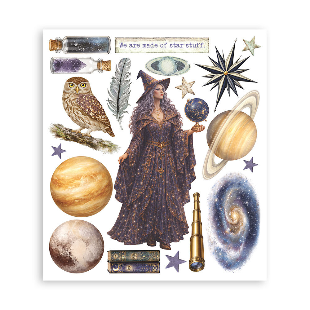 Stamperia Cosmos 8x8 Inch Rub-On Assortment (DFLRBXG14)