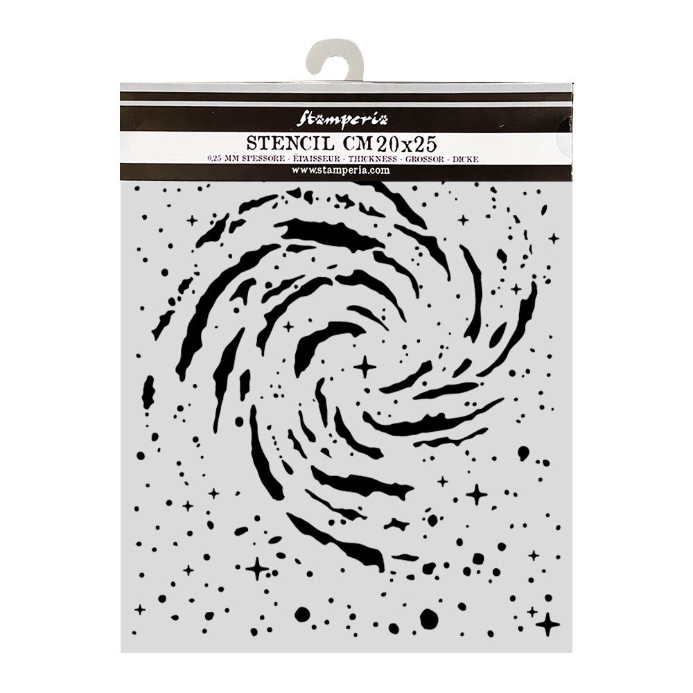 Stamperia Cosmos Thick Stencils 20x25cm Swirling Nebula (KSTD218)
