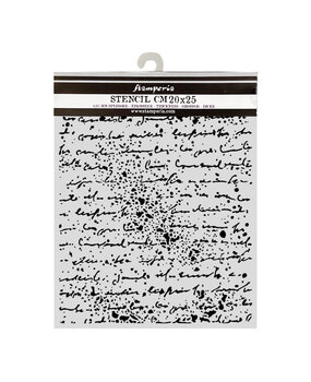 Stamperia Cosmos Thick Stencils 20x25cm Handwriting (KSTD219)