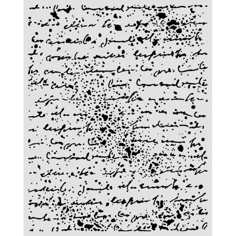 Stamperia Cosmos Thick Stencils 20x25cm Handwriting (KSTD219)