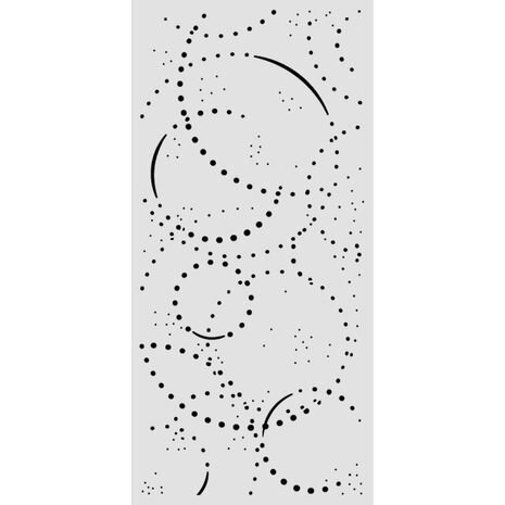 Stamperia Cosmos Thick Stencils 12x25cm Ink Orbits (KSTDL173)