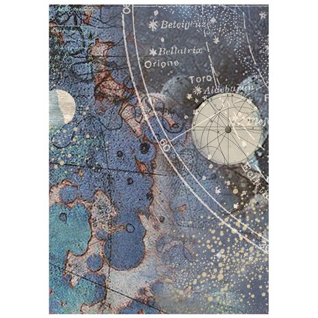 Stamperia Cosmos A6 Rice Paper Backgrounds Selection (DFSAK6060)