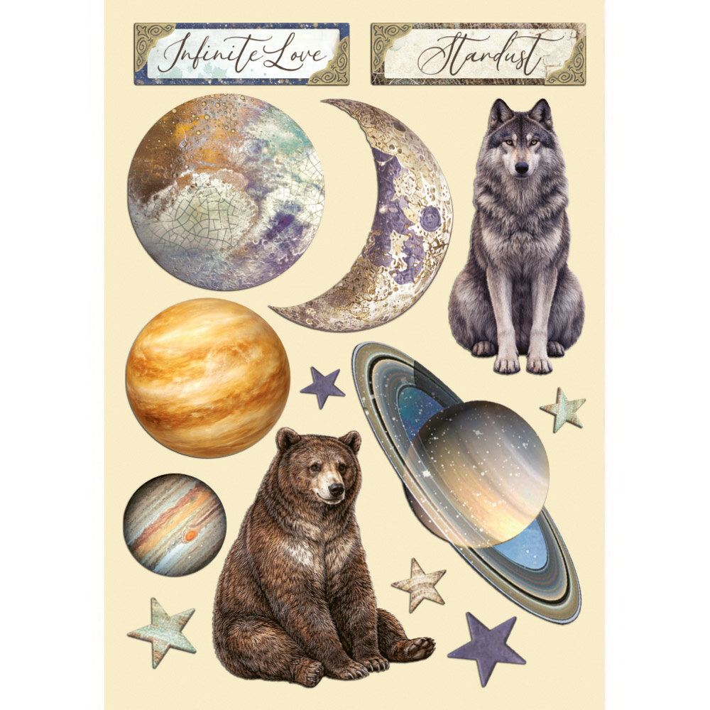 Stamperia Cosmos Wooden Shapes A5 (KLSP207)