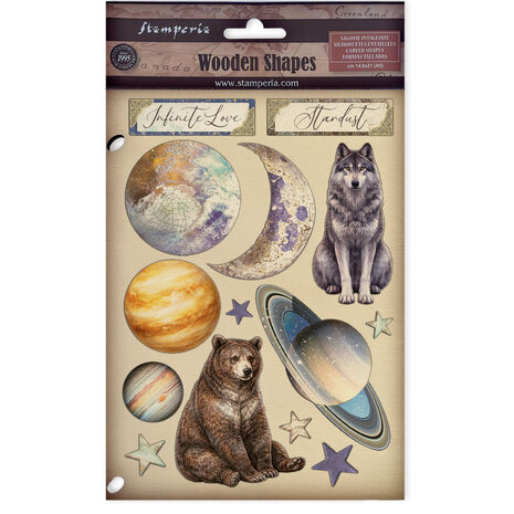 Stamperia Cosmos Wooden Shapes A5 (KLSP207)