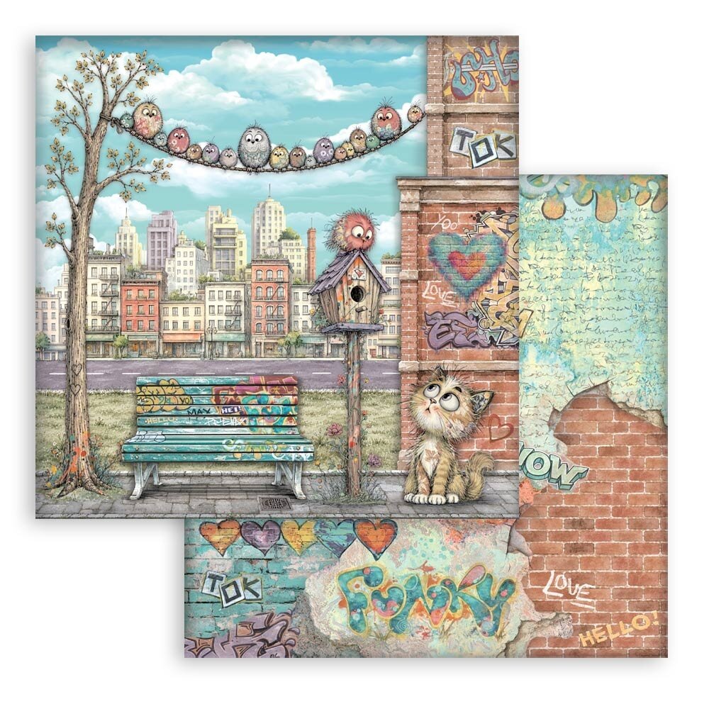 Stamperia Furry Friends 2 8x8 Inch Paper Pack (SBBS150)