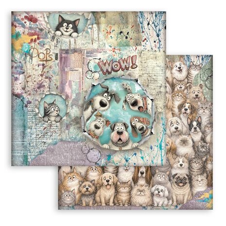 Stamperia Furry Friends 2 8x8 Inch Paper Pack (SBBS150)