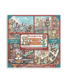 Stamperia Furry Friends 2 12x12 Inch Single Face Paper Pack (SBBXLB41)