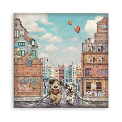 Stamperia Furry Friends 2 12x12 Inch Single Face Paper Pack (SBBXLB41)