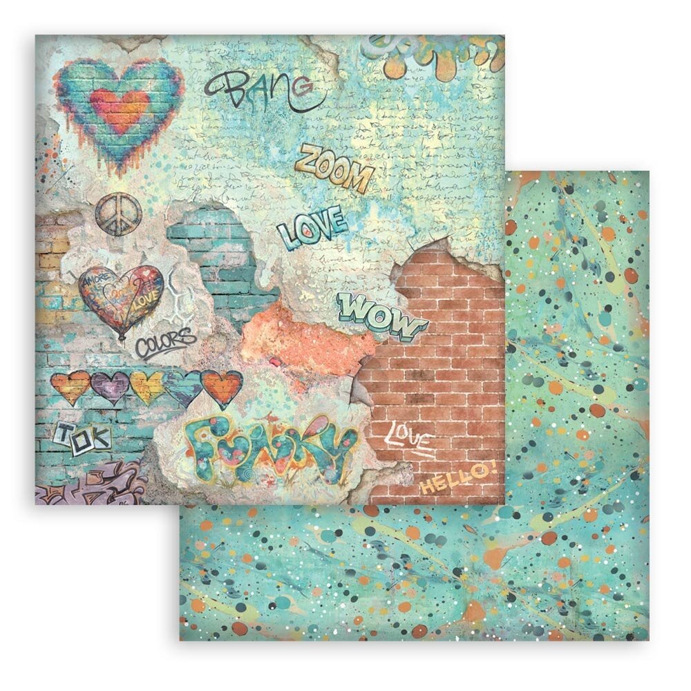 Stamperia Furry Friends 2 Maxi Background 12x12 Inch Paper Pack (SBBL195)