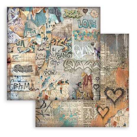 Stamperia Furry Friends 2 Maxi Background 12x12 Inch Paper Pack (SBBL195)