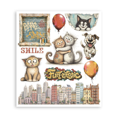 Stamperia Furry Friends 2 8x8 Inch Rub-On Assortment (DFLRBXG18) Stamperia Furry Friends 2 8x8 Inch Rub-On Assortment (DFLRBXG18)