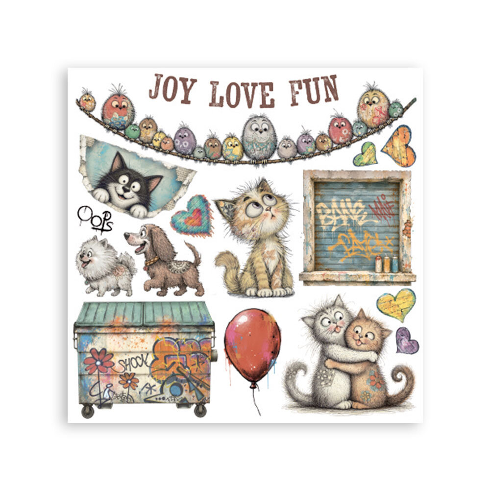 Stamperia Furry Friends 2 6x6 Inch Rub-On Assortment (DFLRBX26) Stamperia Furry Friends 2 6x6 Inch Rub-On Assortment (DFLRBX26)