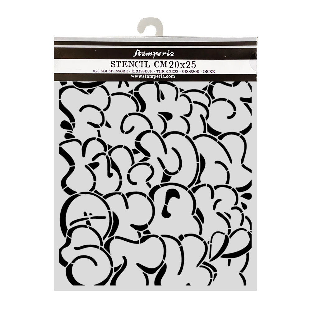 Stamperia Furry Friends 2 Thick Stencils 20x25cm Pop Art Pattern (KSTD227)