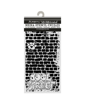Stamperia Furry Friends 2 Thick Stencils 12x25cm Cool Street Bricks (KSTDL181)