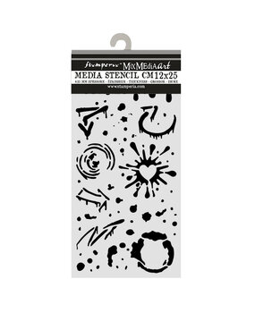 Stamperia Furry Friends 2 Thick Stencils 12x25cm Ink Splatters (KSTDL182)