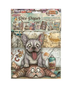 Stamperia Furry Friends 2 A6 Mini Rice paper (DFSA6X15)