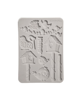 Stamperia Furry Friends 2 A5 Silicon Mould Birds (KACMA625)