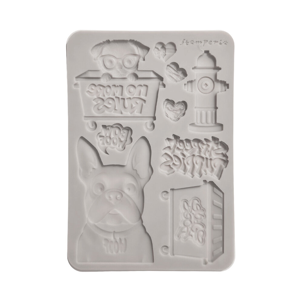 Stamperia Furry Friends 2 A5 Silicon Mould Dogs (KACMA627)