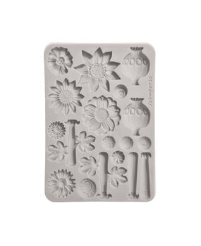 Stamperia Furry Friends 2 A5 Silicon Mould Flowers (KACMA628)