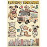 Stamperia Furry Friends 2 Wooden Shapes A5 (KLSP211)