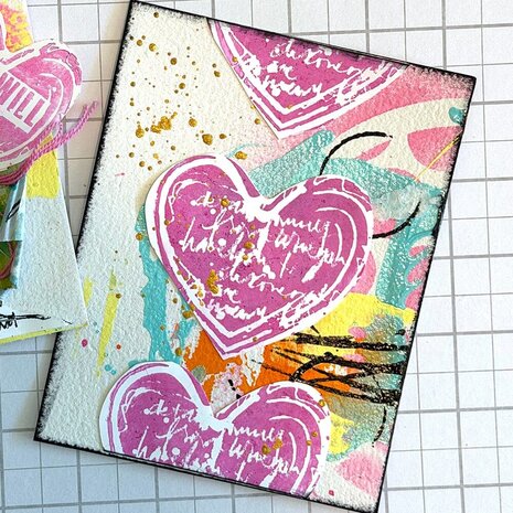 Dina Wakley MEdia PRE-ORDER Cling Stamps Filled Hearts (MDR94258) Dina Wakley MEdia PRE-ORDER Cling Stamps Filled Hearts (MDR94258)