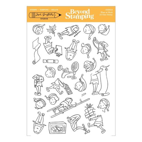Spellbinders PRE-ORDER Elves at Work Clear Stamp Set (JGS0024) Spellbinders PRE-ORDER Elves at Work Clear Stamp Set (JGS0024)