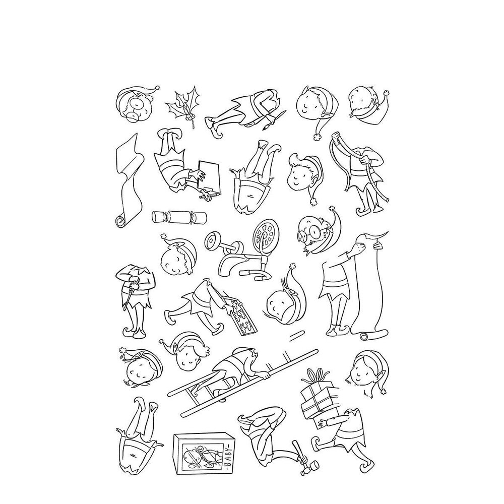 Spellbinders PRE-ORDER Elves at Work Clear Stamp Set (JGS0024) Spellbinders PRE-ORDER Elves at Work Clear Stamp Set (JGS0024)